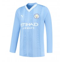 Manchester City Erling Haaland #9 Replica Home Shirt 2023-24 Long Sleeve
